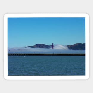 Golden Gate Bridge in Fog, San Francisco Sticker